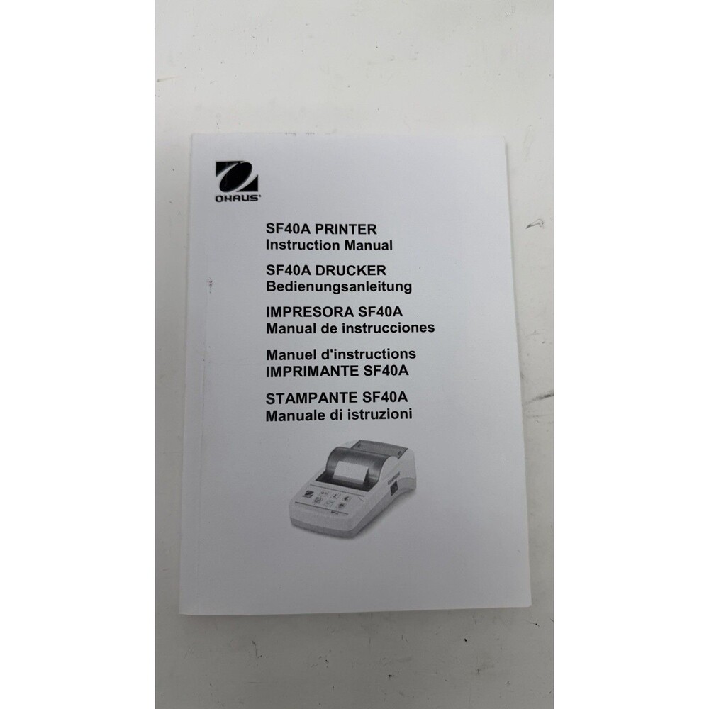 Ohaus SF40A AM Impact portable Printer Manual "MANUAL ONLY"